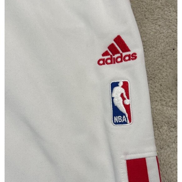 Adidas NBA Game Worn Pants Tearaways Raptors Amir Johnson 2013-14 White 2XL + 2 - Picture 5 of 16